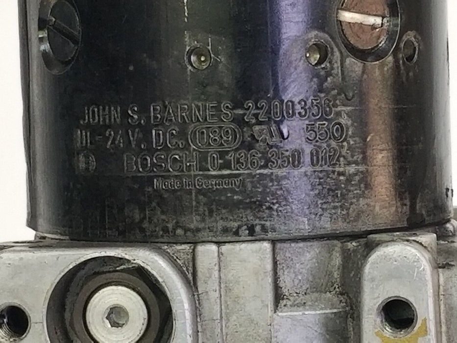 BOSCH 0-136-350-012 DC PUMP MOTOR 24VDC, 2200353, 5171626-01, 2/86 Z, 0136350012