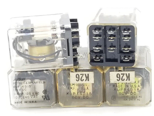 LOT OF 5 P&B KUP-14-D15 110VDC RELAYS RELAYS KUP14D15110