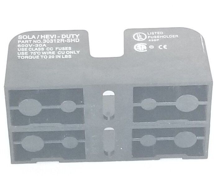 SOLA / HEVI-DUTY 30312R-SHD FUSE HOLDER 600V, 30A, 30312RSHD