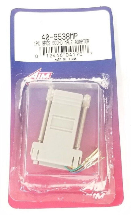 NEW AIM 40-9538MP 1PC 9POS 8COND MALE ADAPTOR 409538MP