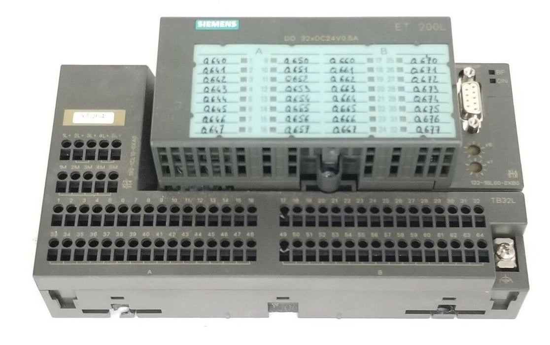 SIEMENS 63S7 193-1CL10-0XA0 TERMINAL BLOCK W/ 132-1BL00-0XB0 OUPUT MODULE