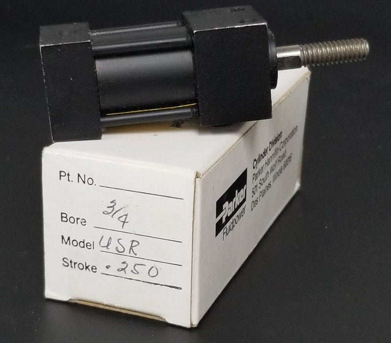NIB PARKER USR SERIES S AIR CYLINDER  0.75" BORE X 0.250" STROKE, 200PSI