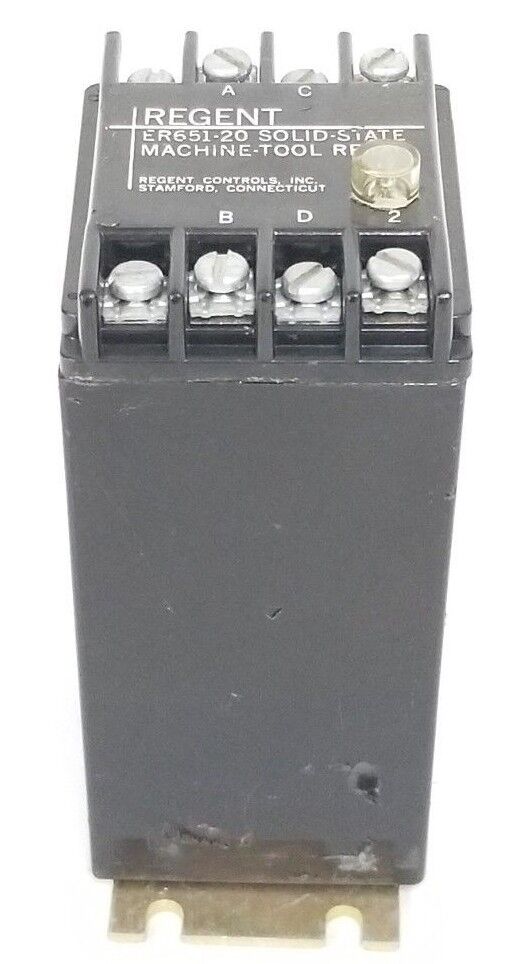 REGENT ER651-20 SOLID-STATE MACHINE TOOL RELAY ER65120, 1AMP, 24VDC