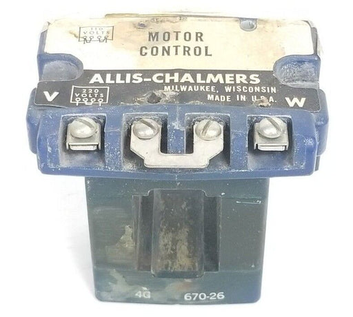 ALLIS-CHALMERS D71221-1 MOTOR CONTROL COIL 110/208-220V, 60-50CY, D712211