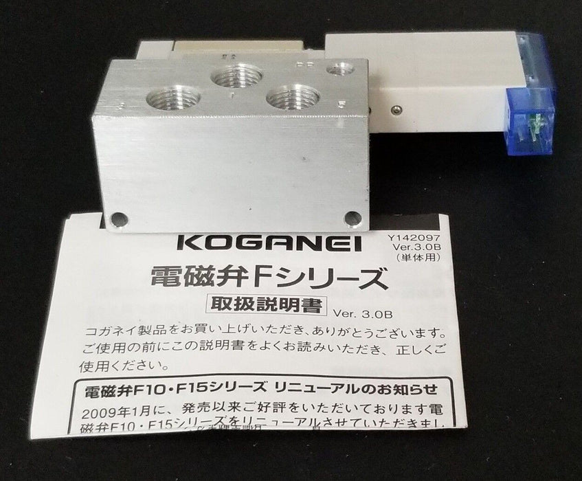 NEW KOGANEI F10T0-PL3 SOLENOID VALVE F10T0PL3, 0.2~0.7 MPa, 24VDC