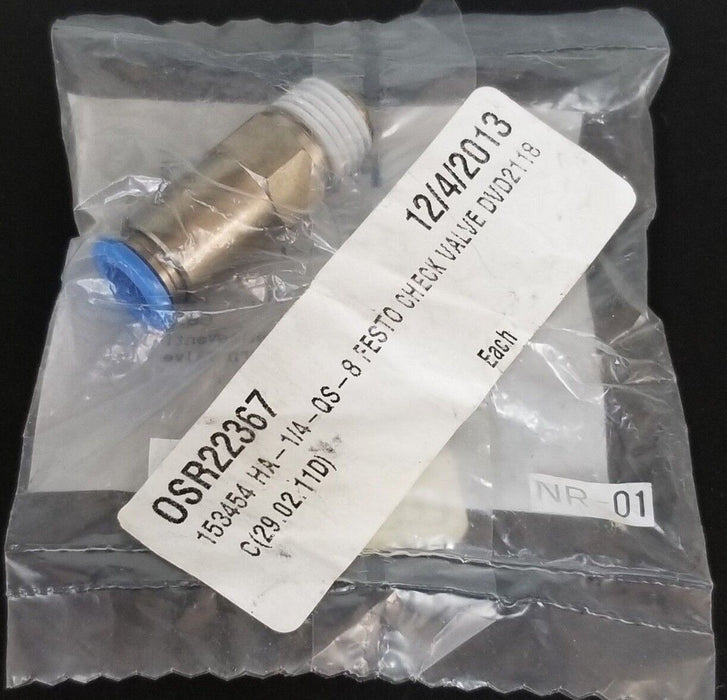 NEW FESTO HA-1/4-QS-8 (153454) CHECK VALVE SERIE: C6