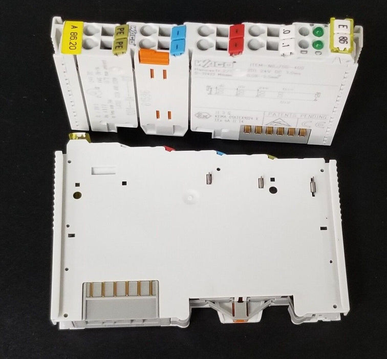 LOT OF 2 WAGO 750-400 2 CHAN IN 24VDC MODULES 750400