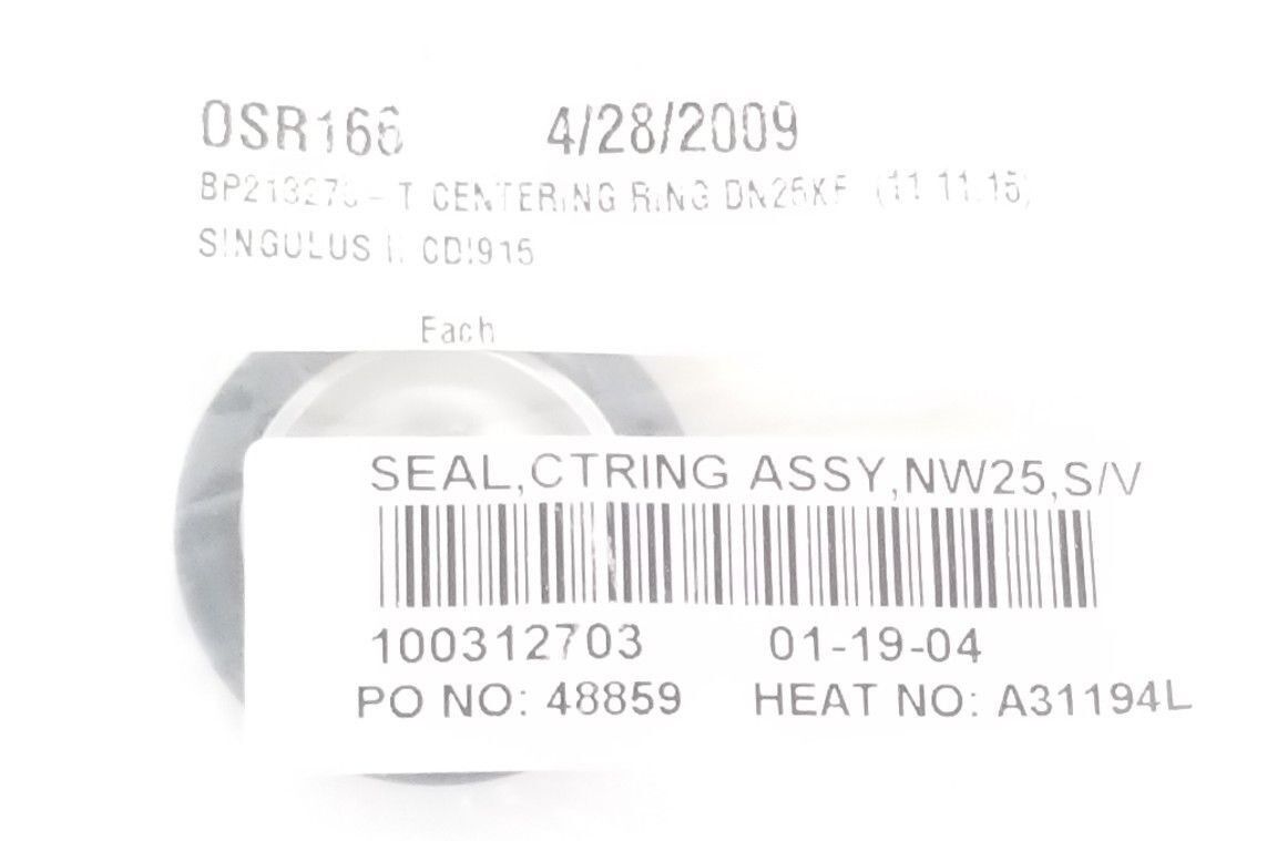 NEW MKS NW25,S/V SEAL, CENTERING RING 100312703