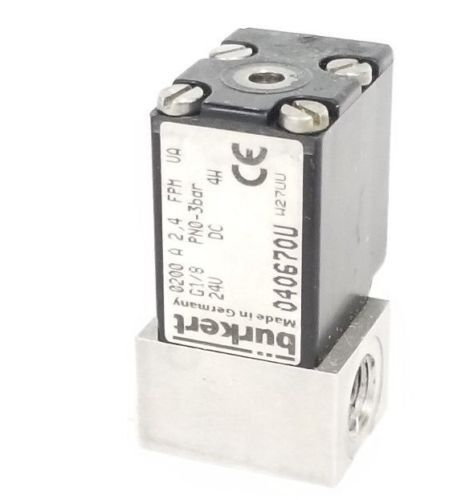 BURKERT 040670U SOLENOID VALVE 2/2 WAY 24VDC, 4WATT