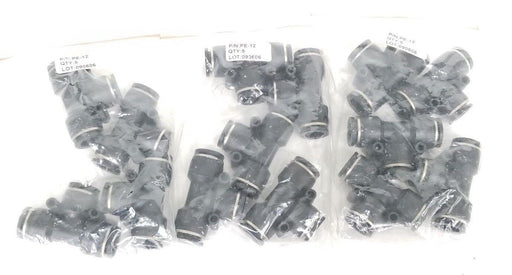 LOT OF 14 NEW PISCO PNEUMATICS PE-12 FITTINGS, TEE, 12MM, PE12
