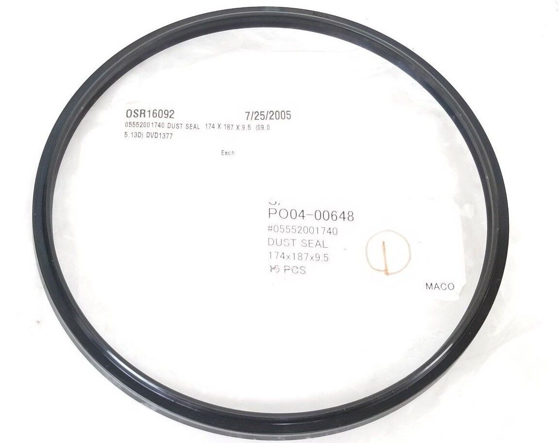 NEW MACO 0552001740 DUST SEAL PO04-00648, 174 X 187 X 9.5