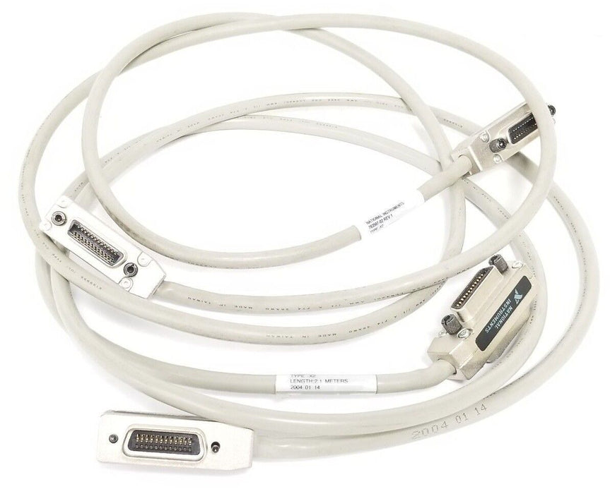 LOT OF 2 NATIONAL INSTRUMENTS 763507-02 CABLES, REV 1, TYPE X2, 2.1M
