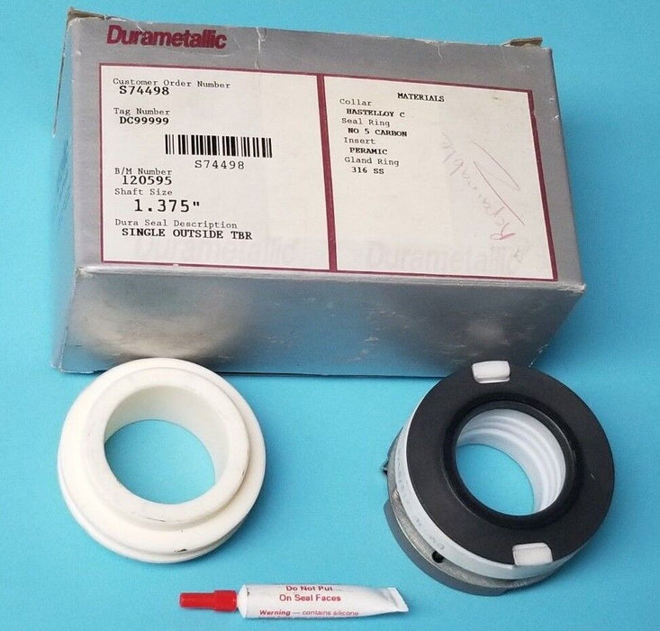 DURAMETALLIC S74498 SEAL LI3Y1375S33, NF3X1375SX3, A73Y1375VE3, 120595, 1.375"