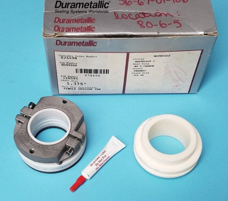 DURAMETALLIC S74498 SEAL LI3Y1375S33, NF3X1375SX3, A73Y1375VE3, 120595, 1.375"