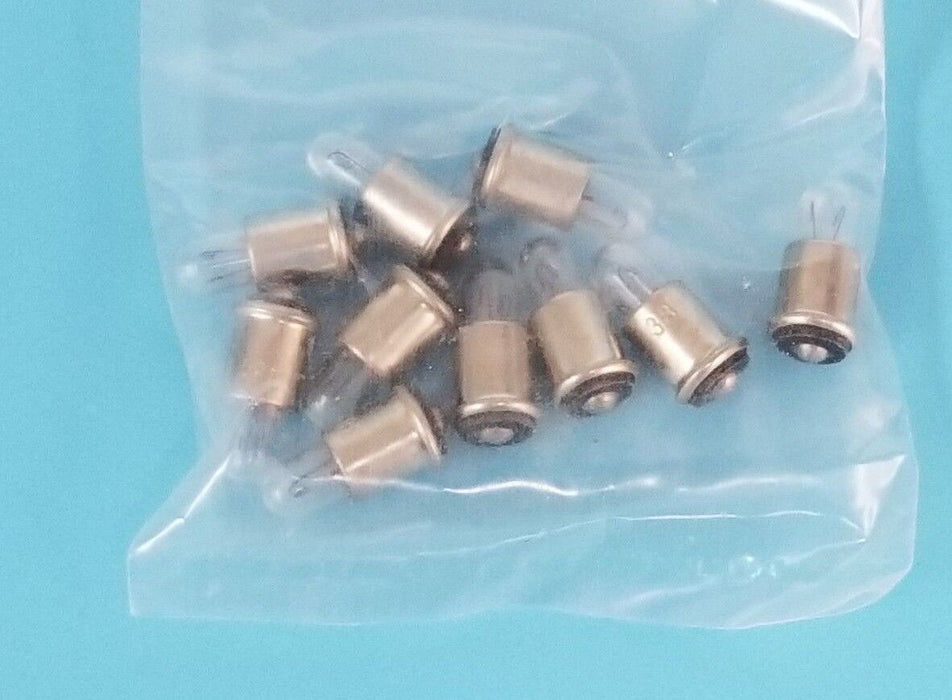 BOX OF 10 NEW GE TWN 381 FLANGE LAMPS 5MM6.3V0.2A