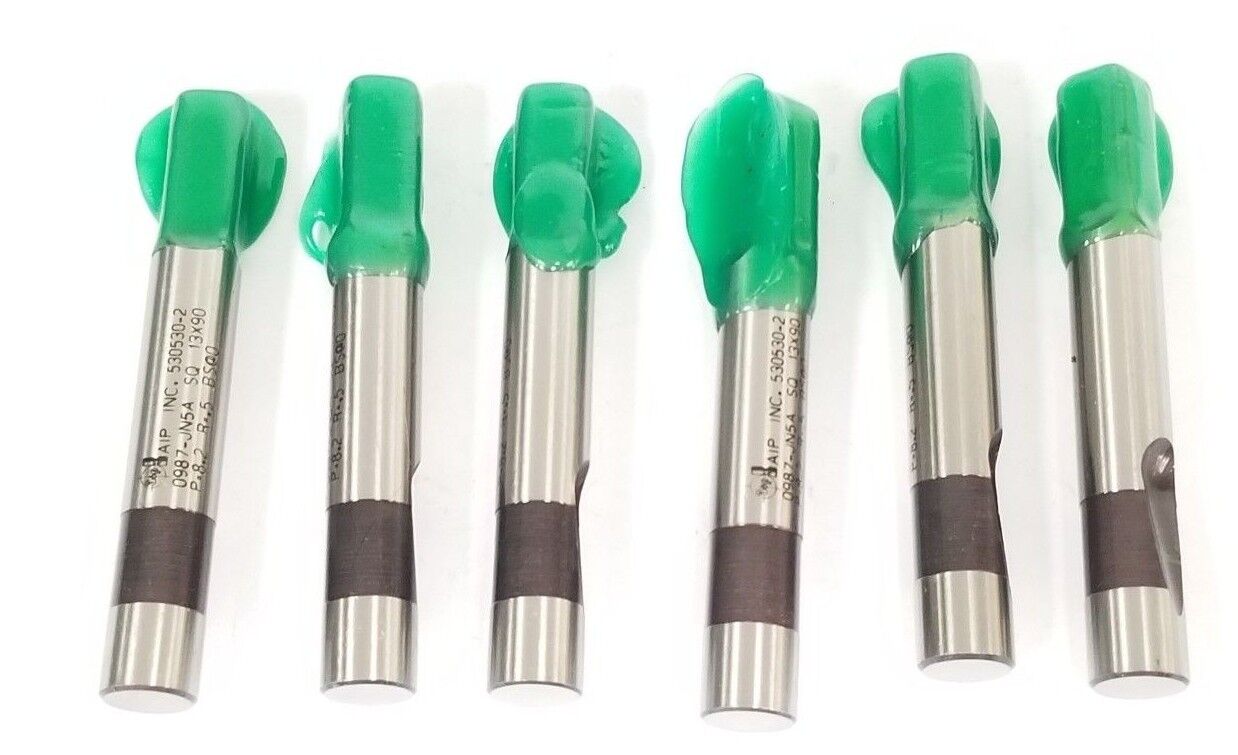 LOT OF 6 NEW AIP INC H13-RLP PUNCHES 0987-JN5A, 530530-2, 90 X 8.200 X 0.200 MM