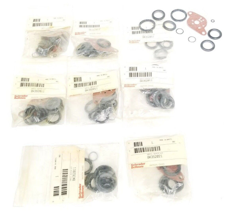 LOT OF 8 SCHRADER BELLOWS BRAZIL REPAIR KITS BK352011 & BK352021 *INCOMPLETE*