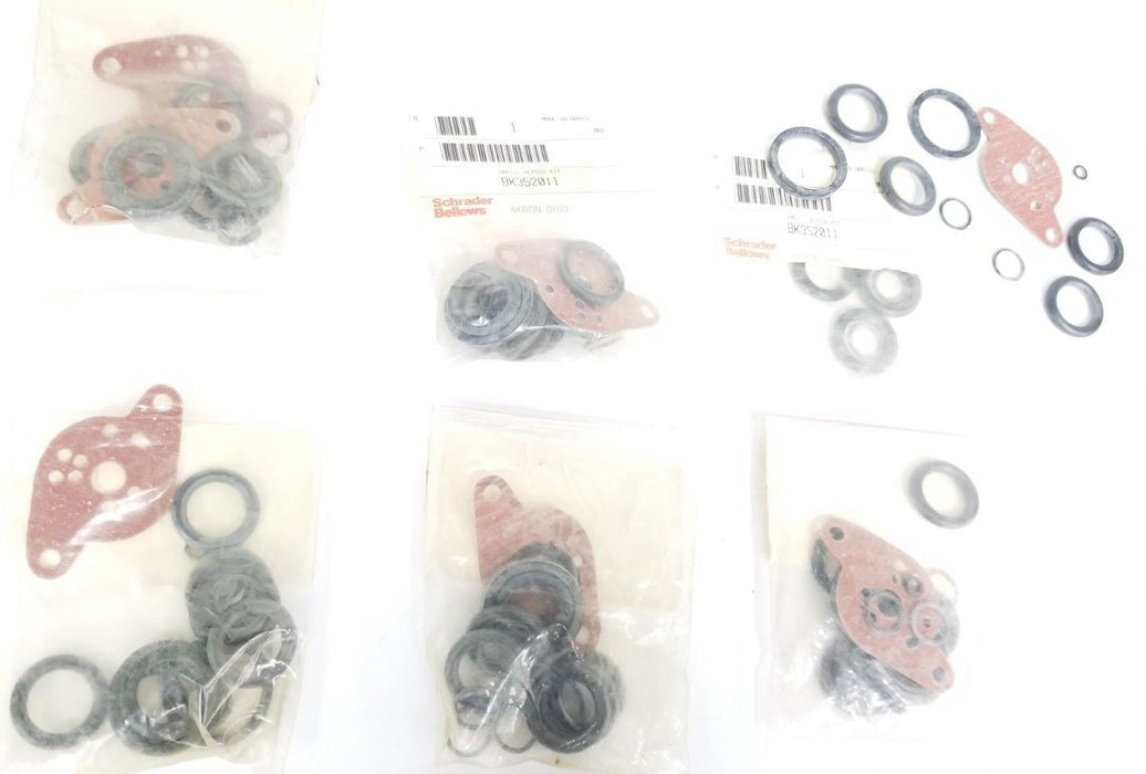 LOT OF 8 SCHRADER BELLOWS BRAZIL REPAIR KITS BK352011 & BK352021 *INCOMPLETE*