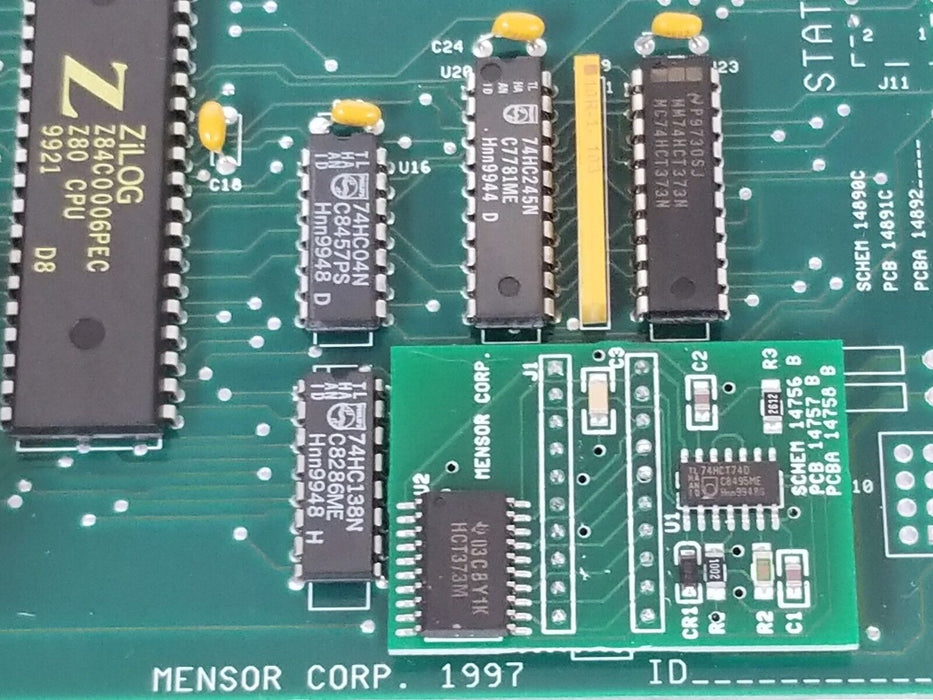 MENSOR CORP. 14890C MAIN CONTROL BOARD 14891C , 14757 , 14758