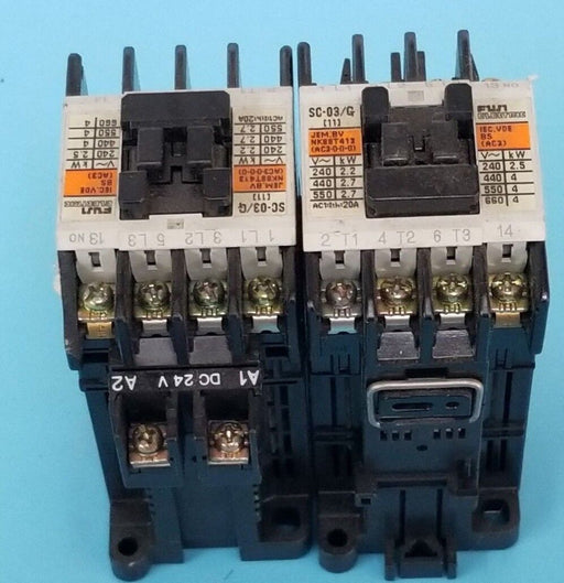 LOT OF 2 FUJI ELECTRIC SC-03/G CONTACTORS 11A, CAT NO 4GC0A, SC03G