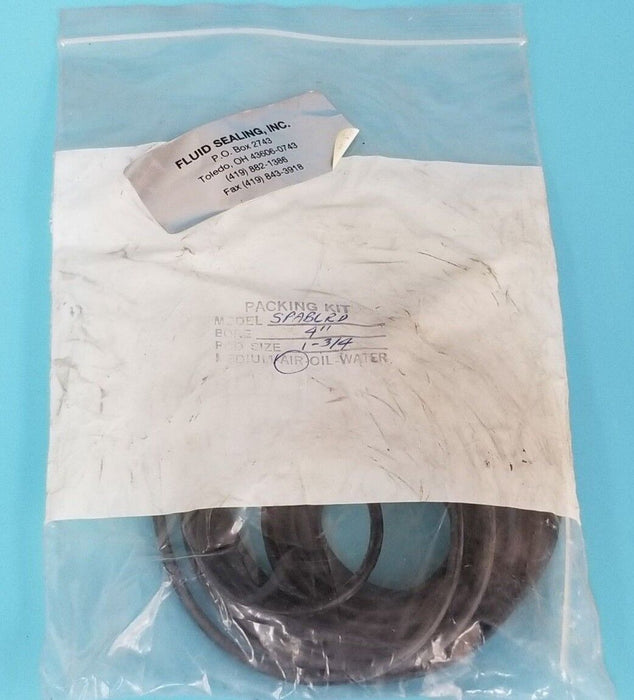 FLUID SEALING INC. SPABLRD AIR SEAL PACKING KIT 1-3/4" ROD SIZE, 4" BORE