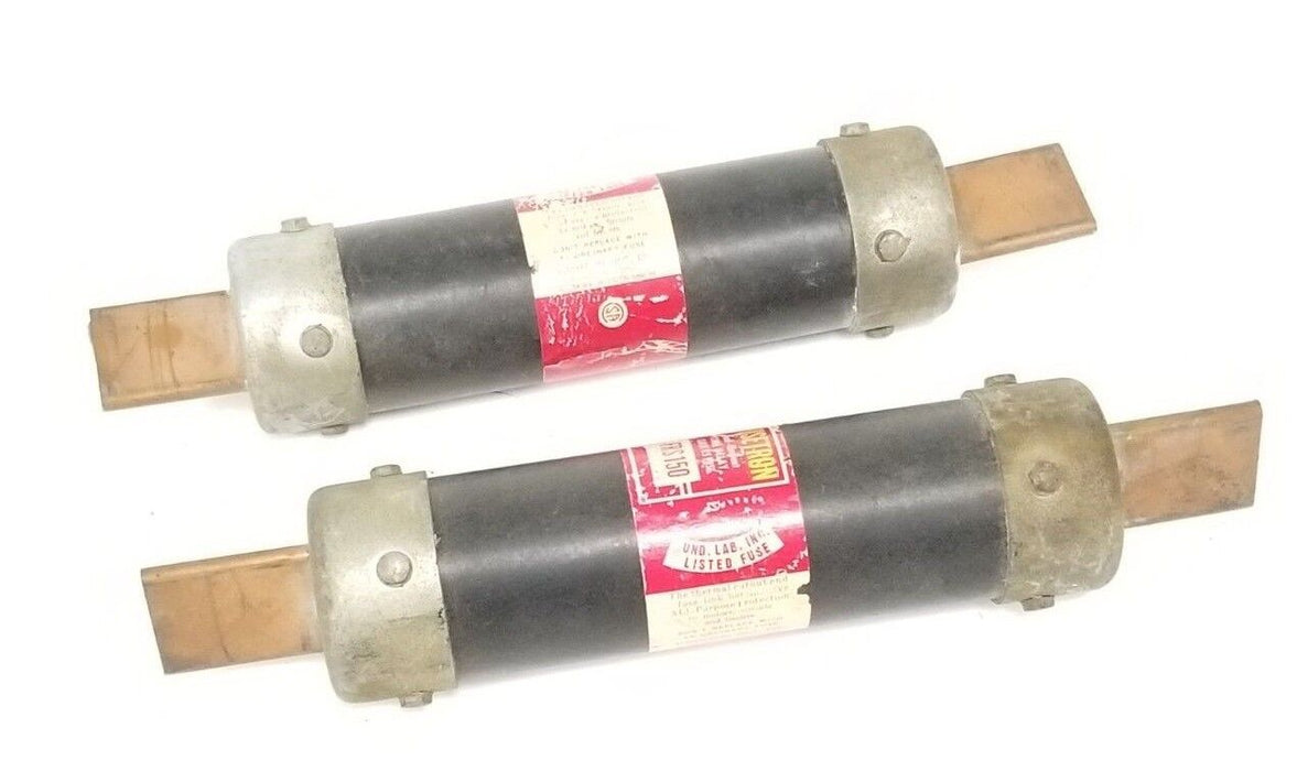 LOT OF 2 BUSSMANN FUSETRON FRS 150 DUAL-ELEMENT TIME-DELAY FUSES FRS150, 150A