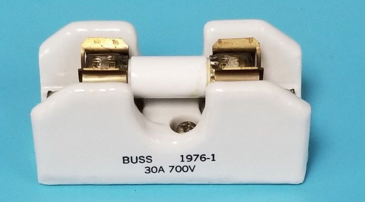 BUSSMANN 1976-1 CERAMIC FUSE HOLDER 30A, 700V W/ FWP-20 CYLINDER FUSE