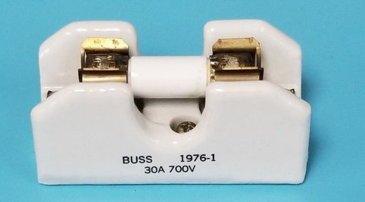 BUSSMANN 1976-1 CERAMIC FUSE HOLDER 30A, 700V W/ FWP-20 CYLINDER FUSE