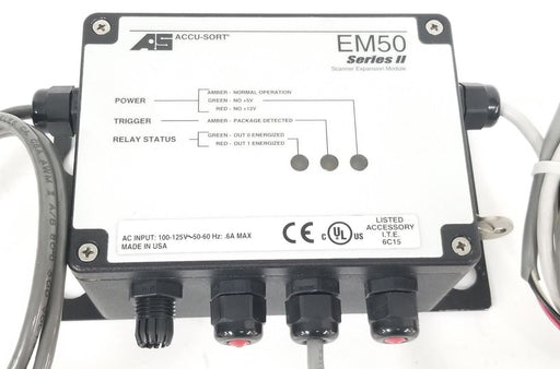 ACCU-SORT EM-50 SCANNER MODULE SER. II W/ 10B00-05-EM BARCODE SCANNER