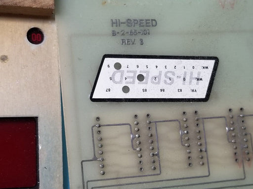 HI-SPEED B-2-65-101 REV. B WEIGHT FEEDBACK MODULE BOARD & DISPLAY PANEL B265101