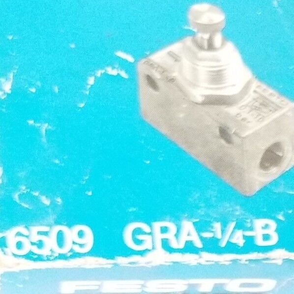 NIB FESTO PNEUMATIC GRA-1/4-B FLOW CONTROL VALVE 1 WAY 6509