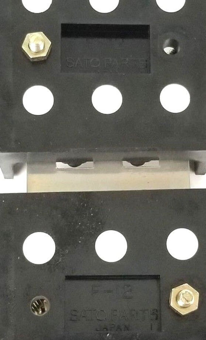 LOT OF 2 SATO PARTS F-12 FUSE HOLDERS 250V 20A F12