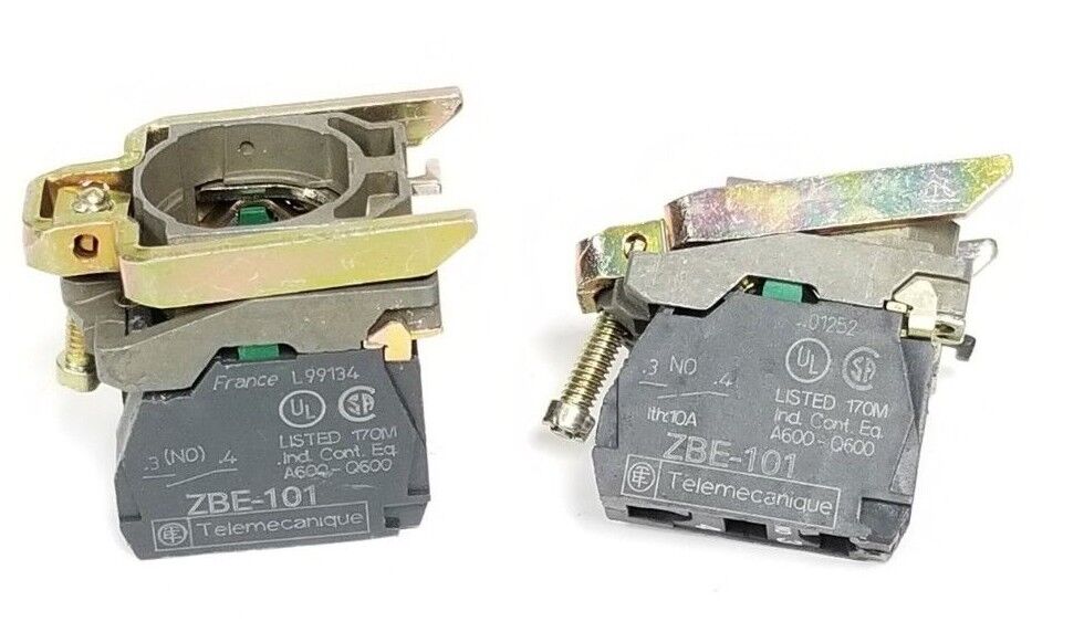 LOT OF 3 TELEMECANIQUE ZBE101 CONTACT BLOCKS ZBE-101