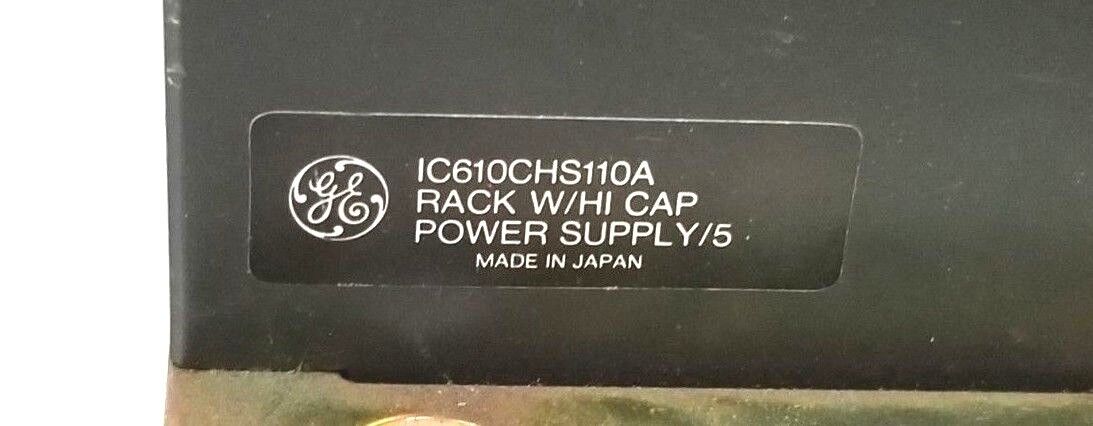 GENERAL ELECTRIC IC610CHS110A RACK W/ HI-CAP POWER SUPPLY IC610CHS110 REPAIRED