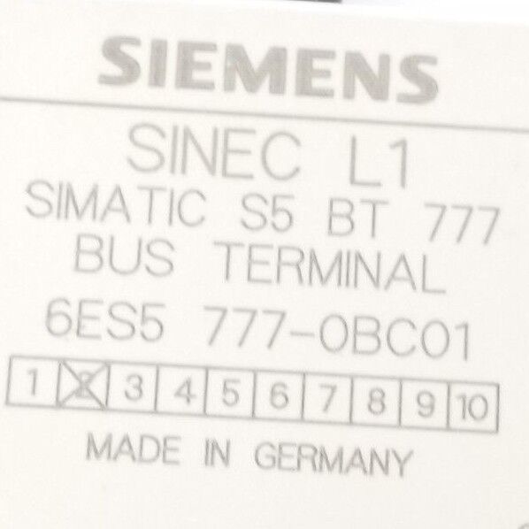 NEW SIEMENS 6ES5 777-0BC01 SINEC L1 SIMATIC S5 BT 777 BUS TERMINAL 6ES57770BC01