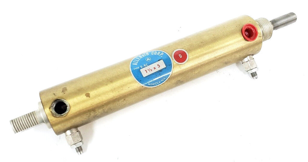 LOT OF 2 ALLENAIR E-1-1/2 X 5 BC-D PNEUMATIC CYLINDERS TYPE E-BC, 1-1/2" X 5"