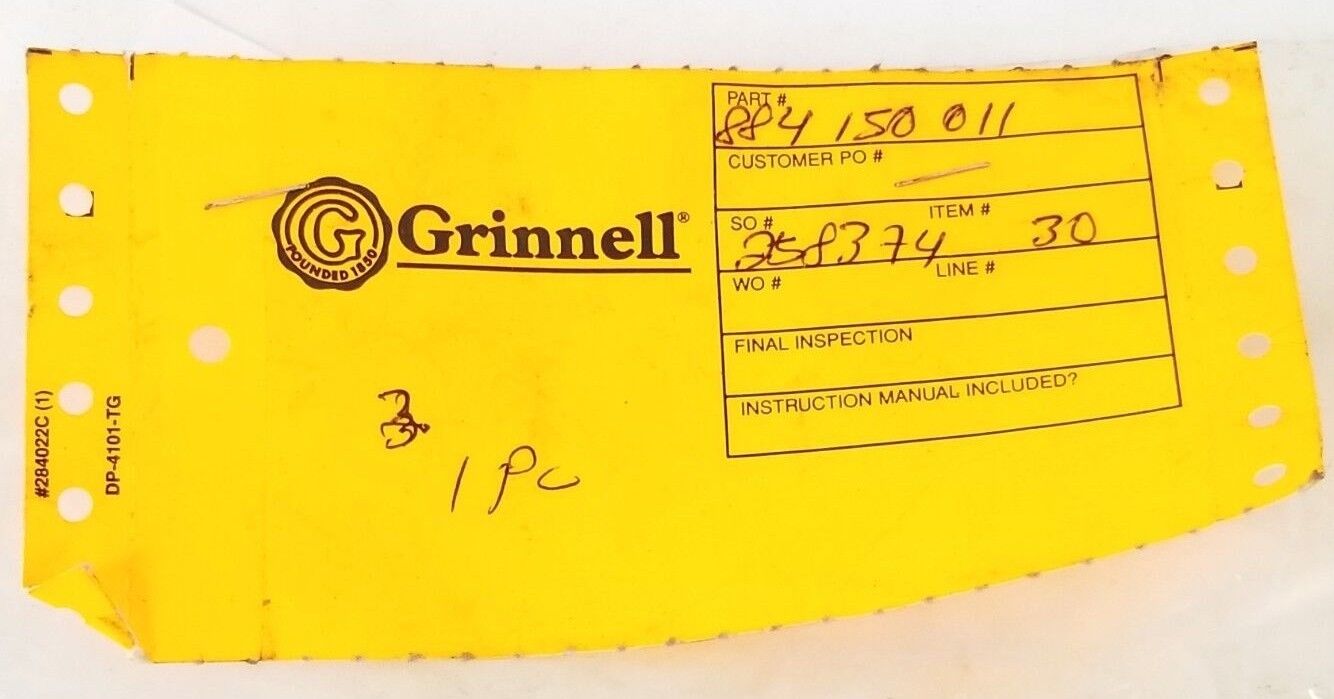 NEW GRINNELL MECHANICAL 884 150 011 ROD 884150011