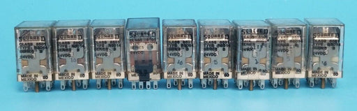 LOT OF 9 SQUARE D 8501-RSD14 RELAYS 8501RSD14, SER. B, 24VDC