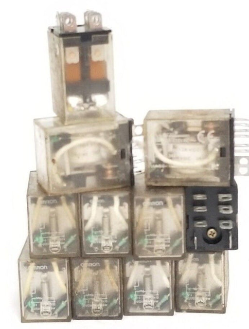 LOT OF 11 OMRON LY2N24VDC RELAYS LY2N-24VDC, LY2N, 8-BLADE