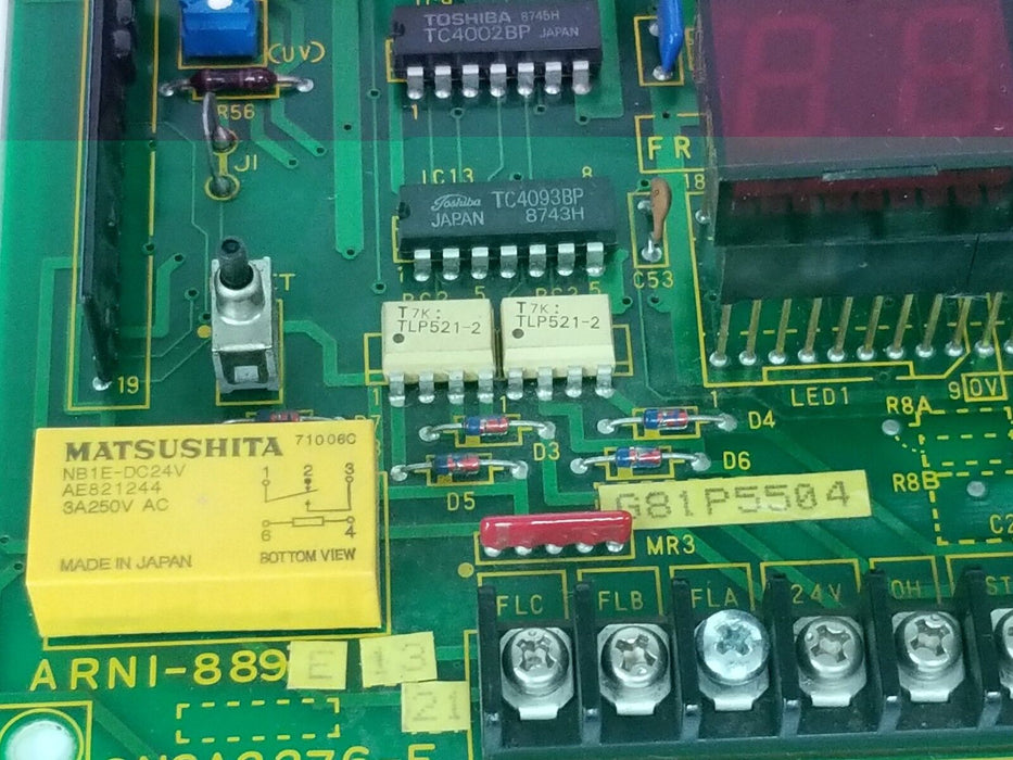TOSHIBA ARNI-889E FREQUENCY / FAULT INDICATOR BOARD 2N3A2276-E ARNI-889