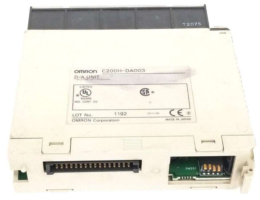 OMRON C200H-DA003 D/A ANALOG OUTPUT MODULE 1-5V, 0-10V, -10-+10V, 8 PORTS