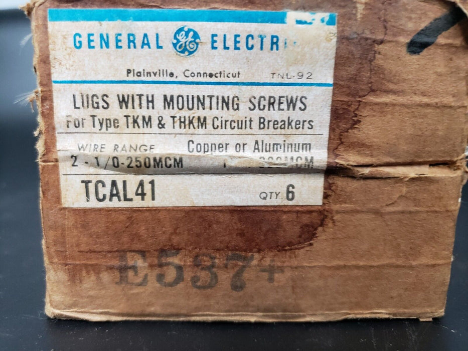 LOT OF 4 GENERAL ELECTRIC TCAL41 LUGS WITH MOUNTING SCREWS