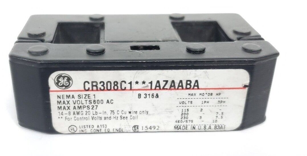 GENERAL ELECTRIC CR308C1**1AZAABA COIL ACCESSORY