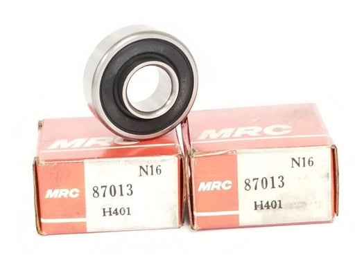 LOT OF 2 NIB MRC 87013 BEARINGS 13MM BORE 32MM OD 12.7 WIDTH SINGLE SEAL