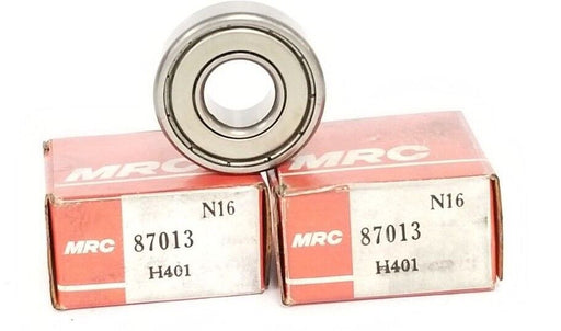 LOT OF 2 NIB MRC 87013 BEARINGS 13MM BORE 32MM OD 12.7 WIDTH SINGLE SEAL