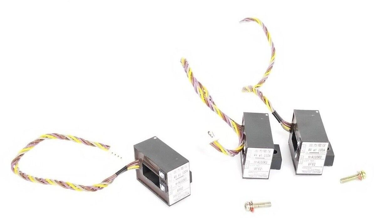 LOT OF 3 HINODE ELECTRIC H-A100R3 CURRENT METERS 4V@100A HA100R3