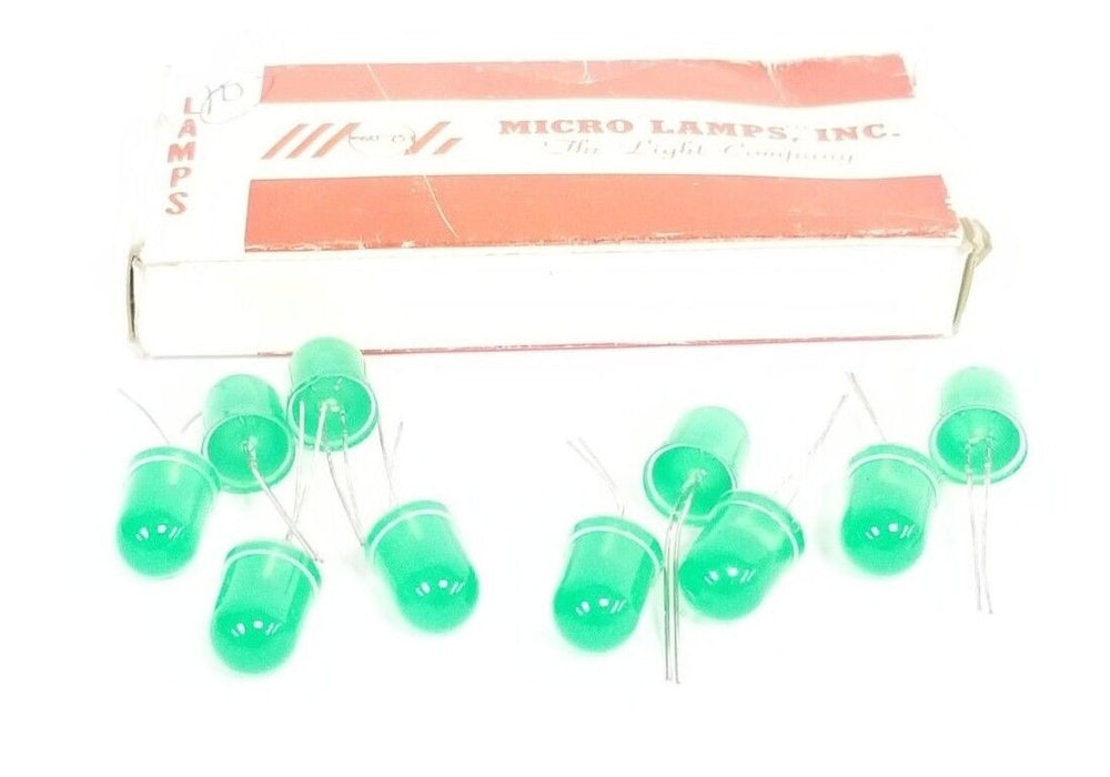 LOT OF 10 NEW MICRO LAMPS, INC. MLED-813-GD GREEN LAMPS MLED813GD