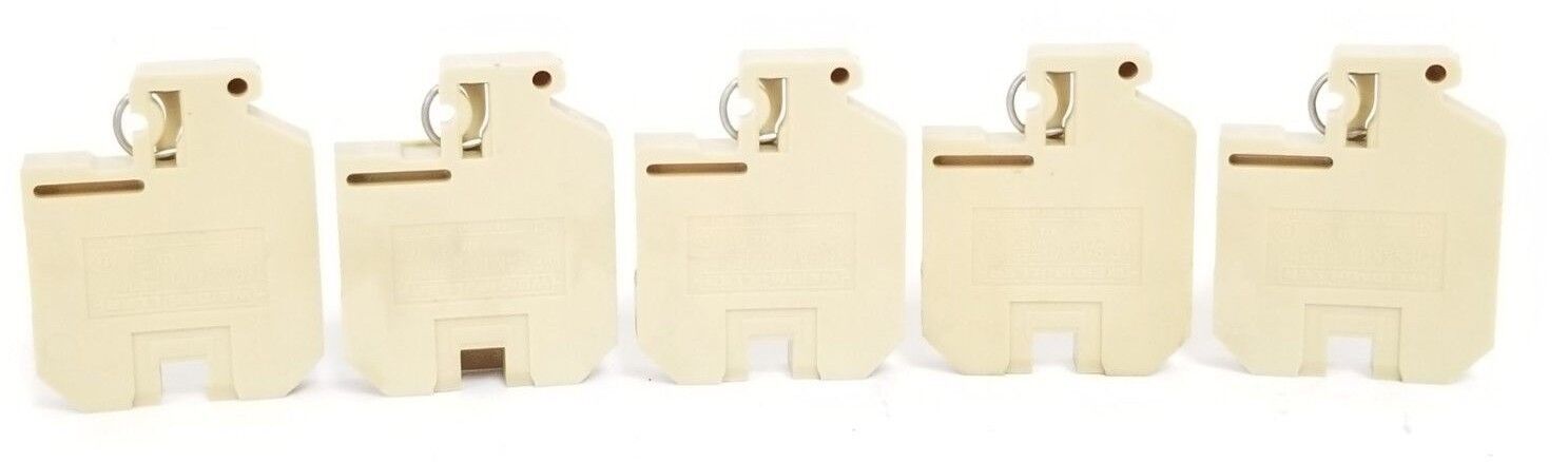 LOT OF 5 WEIDMULLER SAK-10, 800V TERMINAL BLOCKS SAK10