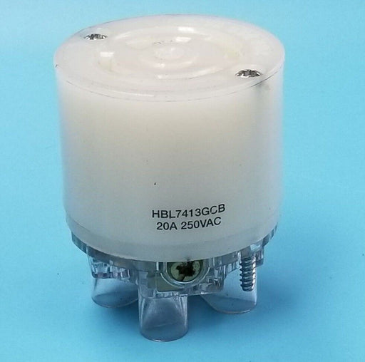 HUBBELL HBL7413GCB LOCKING FEMALE CONNECTOR 3-POLE, 20A, 250VAC