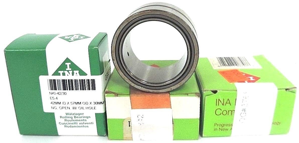 LOT OF 3 NIB INA NKI42/30 BEARINGS ROLLER NEEDLE 42MM ID 57MM OD 30MM WIDE